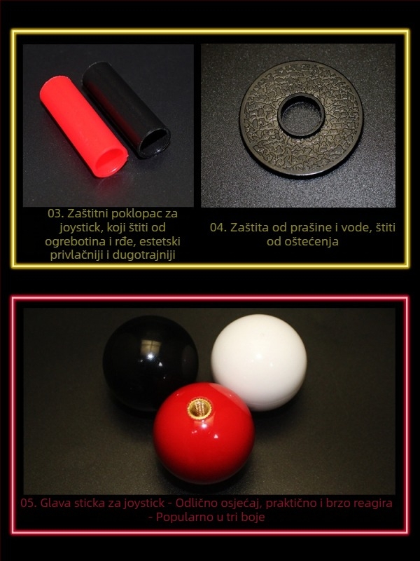 Arcade joystick za borbu JX-009; željezna konstrukcija; za 1 igrača; za arkadne strojeve; OEM prilagodba dostupna.