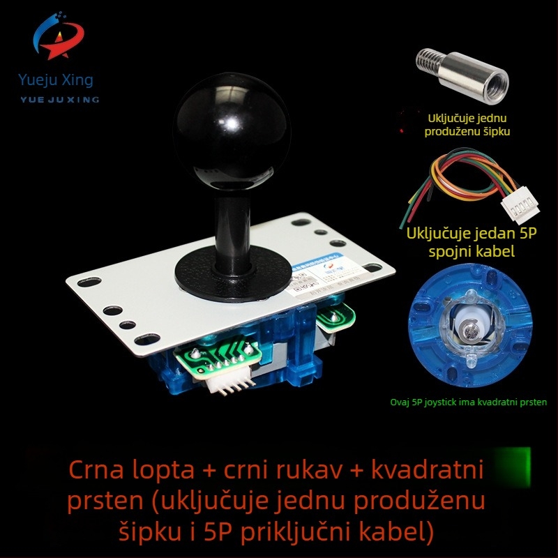 Arcade joystick za borbu JX-009; željezna konstrukcija; za 1 igrača; za arkadne strojeve; OEM prilagodba dostupna.