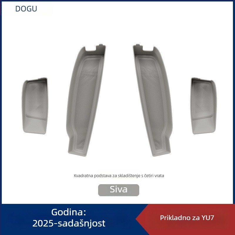 Protuklizna podloga za vrata automobila Yu7, četverovratni, plastika, 300 g, prilagodljivo