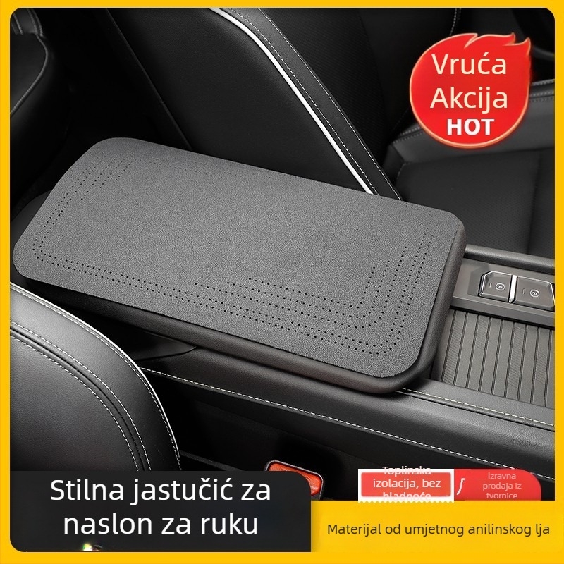 Auto naslonjač za ruku od velura – Univerzalna verzija, protuklizna, sklopiva, prilagodljiva; Podrijetlo Zhejiang; Značka City Flag