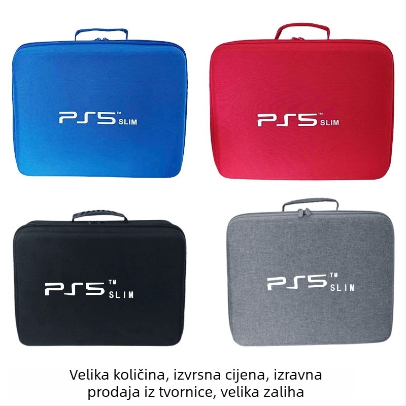 PS5 Slim torba za pohranu s dvostrukim držačima – EVA tvrda kućišta, fleksografsko tiskanje, 3C pakiranje