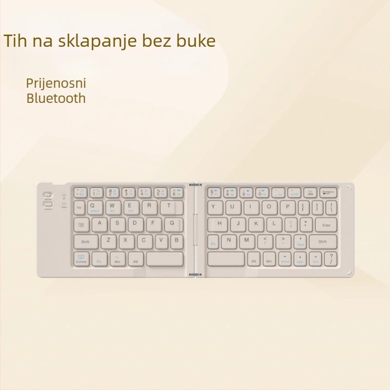Dualno-sklopiva Bluetooth tipkovnica za pametne telefone i tablete, prijenosna ergonomska bežična tipkovnica s opcijom ispisa logotipa