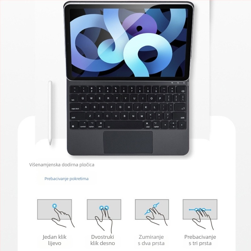 Magnetska Bluetooth futrola s tipkovnicom za iPad Pro 11-inča i tablet od 10,9 inča