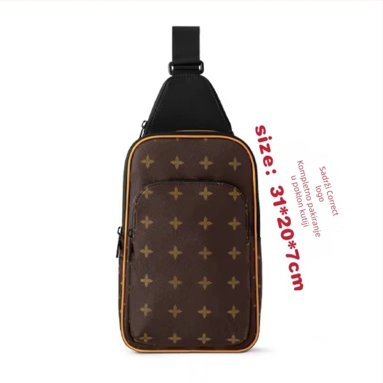 Muška torba za prsa - Street Fashion PVC, vodootporna, proširiva, podstava od platna, velika kapaciteta