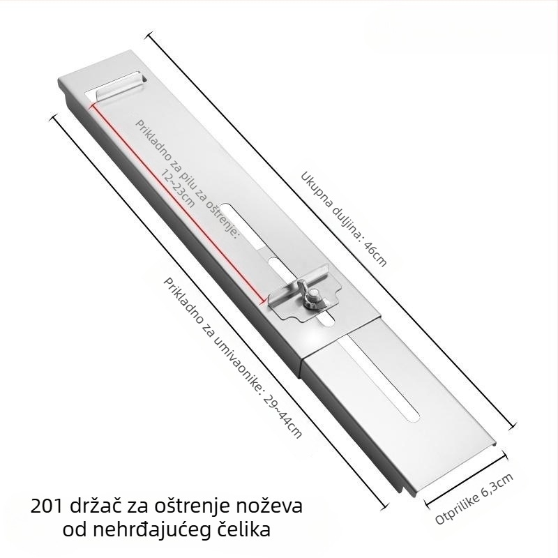 Stalak za oštrenje noževa od nehrđajućeg čelika s podesivim držačem za sudoper, univerzalna primjena, moderni minimalistički stil, Xu Niu, lansiran 2024.