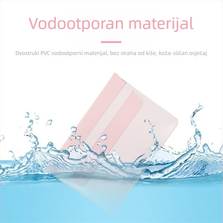 MacBook zaštitna torbica s unutarnjom džepom za računalo — PVC vanjski dio, podstava od sintetičke kože, vodootporna i otporna na trošenje