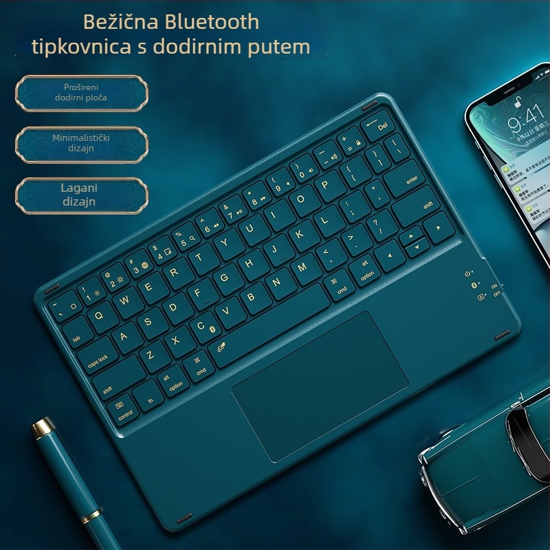 Bluetooth tipkovnica, 64 tipke, ABS tijelo, bežično, bez pozadinskog osvjetljenja