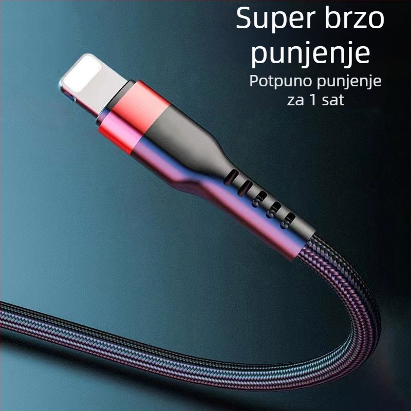 Kofi show USB-C kabel za punjenje – brzo punjenje, aluminijska legura, maksimalno 100W, Type-C sučelje, jednostrani konektor