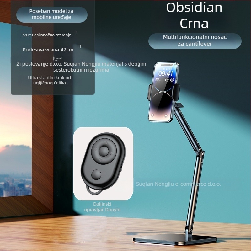 Držač za tablet s konzolnim ramenom za korištenje u kreveti, stolni stalak za selfie/uživo, 1 kg, 2024 novi model