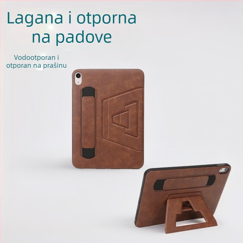 Kožna zaštitna futrola za Apple iPad 10. generacije, 10,9 inča, poslovni stil, otporna na padove, s stalkom i dvostrukim držačem za rukovanje