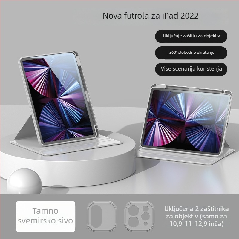 Zaštitna kutija za iPad, izdanje 2025, rotirajući Pro, prozirna, Air7, 11 inča, otporna na padove, za Apple tablet 10,9 inča, 9. generacija
