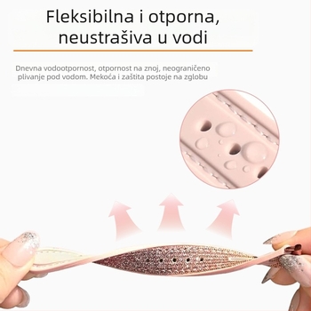 Silikonski kaiš za Apple Watch sa šljokicama i gradijentnim kamuflažnim izgledom, 22 mm, 228×20×2 mm, 20 g