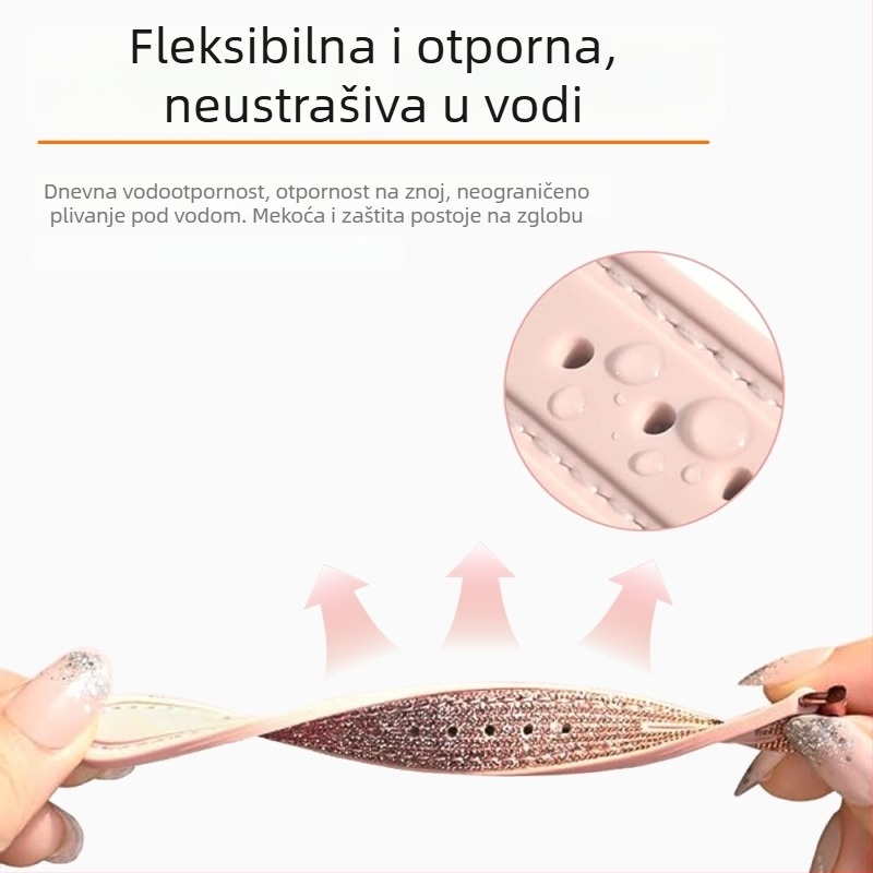 Silikonski kaiš za Apple Watch sa šljokicama i gradijentnim kamuflažnim izgledom, 22 mm, 228×20×2 mm, 20 g