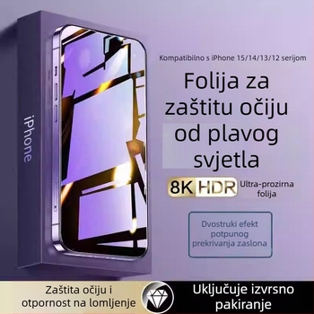 Ljubičasta zaštita očiju od kaljenog stakla – zaštita cijelog zaslona i privatnost za iPhone 14 Pro Max