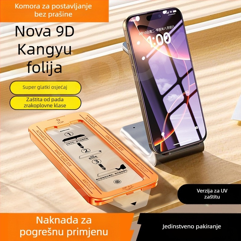 Ljubičasta zaštita očiju od kaljenog stakla – zaštita cijelog zaslona i privatnost za iPhone 14 Pro Max