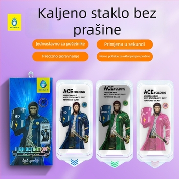 Gorilla zaštitno staklo za zaslon od kaljenog stakla za iPhone 16 Pro, protiv otisaka prstiju, zaštita privatnosti, mat završna obrada za iPhone 15 i 13 Pro