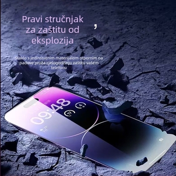 Gorilla zaštitno staklo za zaslon od kaljenog stakla za iPhone 16 Pro, protiv otisaka prstiju, zaštita privatnosti, mat završna obrada za iPhone 15 i 13 Pro