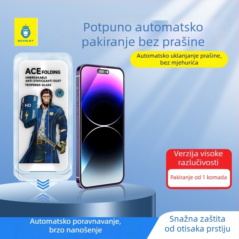 Gorilla zaštitno staklo za zaslon od kaljenog stakla za iPhone 16 Pro, protiv otisaka prstiju, zaštita privatnosti, mat završna obrada za iPhone 15 i 13 Pro