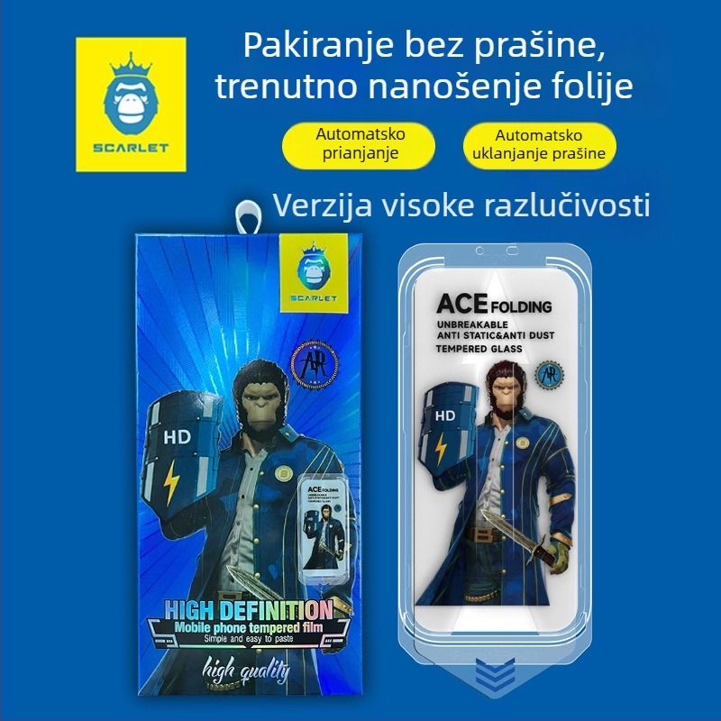 Gorilla zaštitno staklo za zaslon od kaljenog stakla za iPhone 16 Pro, protiv otisaka prstiju, zaštita privatnosti, mat završna obrada za iPhone 15 i 13 Pro