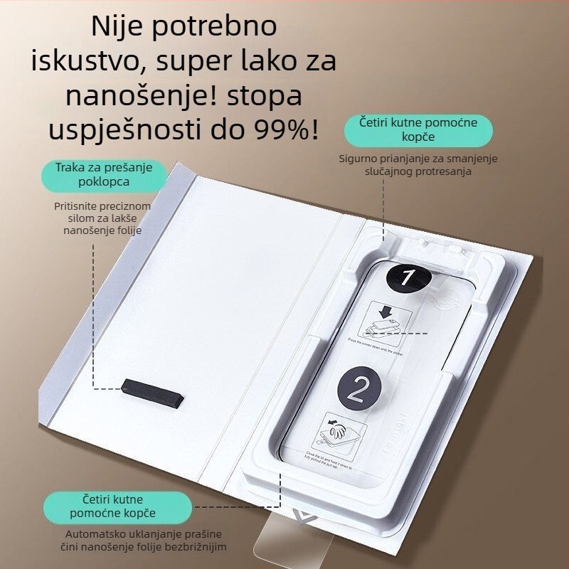 Kaljeno zaštitno staklo za zaslon iPhone 14 Pro Max — anti-peep zaštita, cijeli zaslon, otporan na prašinu