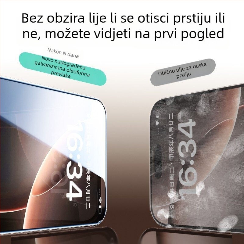 Kaljeno zaštitno staklo za zaslon iPhone 14 Pro Max — anti-peep zaštita, cijeli zaslon, otporan na prašinu