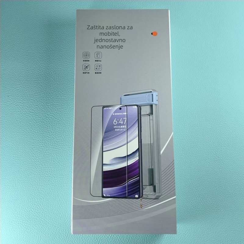 Kaljeno staklo zaštita zaslona za iPhone 17 Pro Max, s punim ljepilom, AR anti-refleksija, prašini otporno, HD jasnoća, brza instalacija