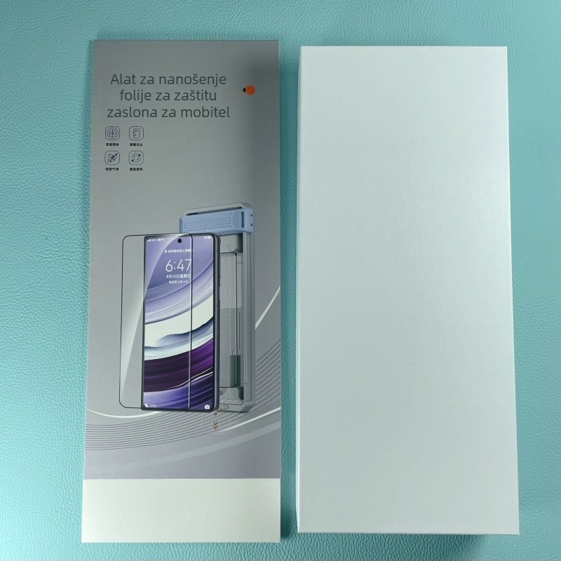 Kaljeno staklo zaštita zaslona za iPhone 17 Pro Max, s punim ljepilom, AR anti-refleksija, prašini otporno, HD jasnoća, brza instalacija