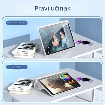 Zaštitna maska za iPad Air 7, iPad Pro 11 s pretincom za stylus i iPad mini 6 — imitacija kože; otporna na udarce, odvodi toplinu, otisci prstiju otporni; toplinsko tlačenje