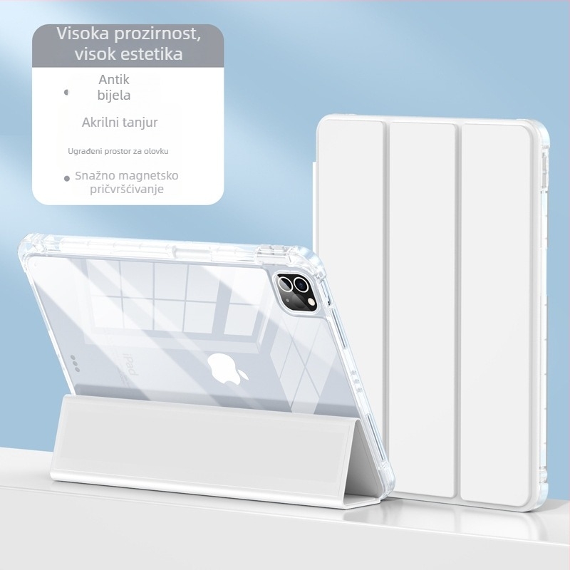 Zaštitna maska za iPad Air 7, iPad Pro 11 s pretincom za stylus i iPad mini 6 — imitacija kože; otporna na udarce, odvodi toplinu, otisci prstiju otporni; toplinsko tlačenje