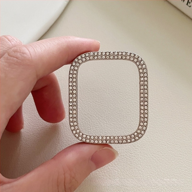 Zaštitno kućište s kristalima za Apple Watch, boja Starlight, potpuno kućište za Series 9/8 i SE (iWatch 10. generacija)