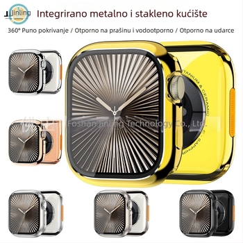 Metalno zaštitno kućište za Apple Watch S11, potpuno zaštićeno, vodootporno, od titanijanske legure, s integriranim zaštitom zaslona