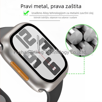 Metalno zaštitno kućište za Apple Watch S11, potpuno zaštićeno, vodootporno, od titanijanske legure, s integriranim zaštitom zaslona
