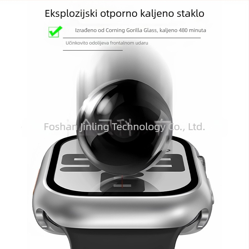 Metalno zaštitno kućište za Apple Watch S11, potpuno zaštićeno, vodootporno, od titanijanske legure, s integriranim zaštitom zaslona