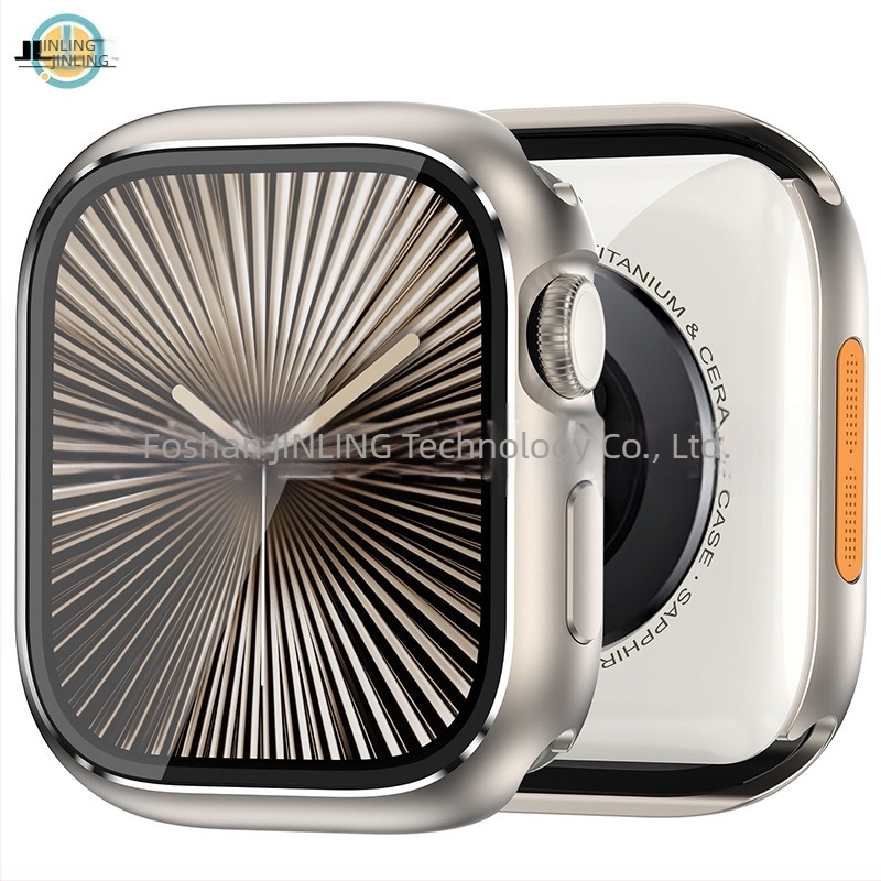 Metalno zaštitno kućište za Apple Watch S11, potpuno zaštićeno, vodootporno, od titanijanske legure, s integriranim zaštitom zaslona
