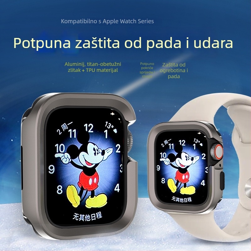 Metalni zaštitni kućište za Apple Watch Ultra – aluminijsko-titanijeva legura + TPU; 0,004 kg; Kod Wgoufeb