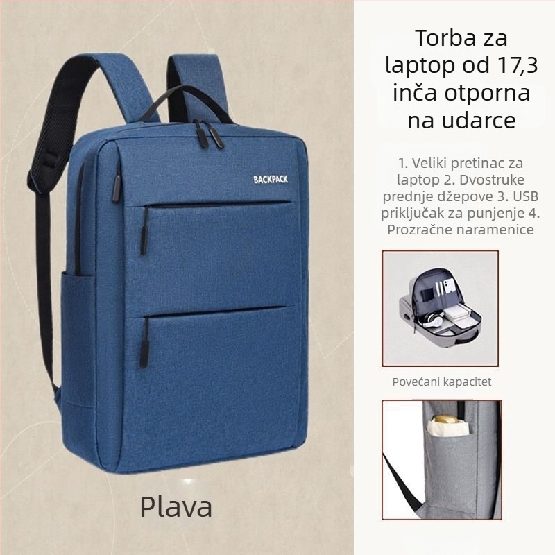 Laptop ranac - PU materijal, podstava od Oxford tkanine, proljeće 2025 izdanje, za muškarce