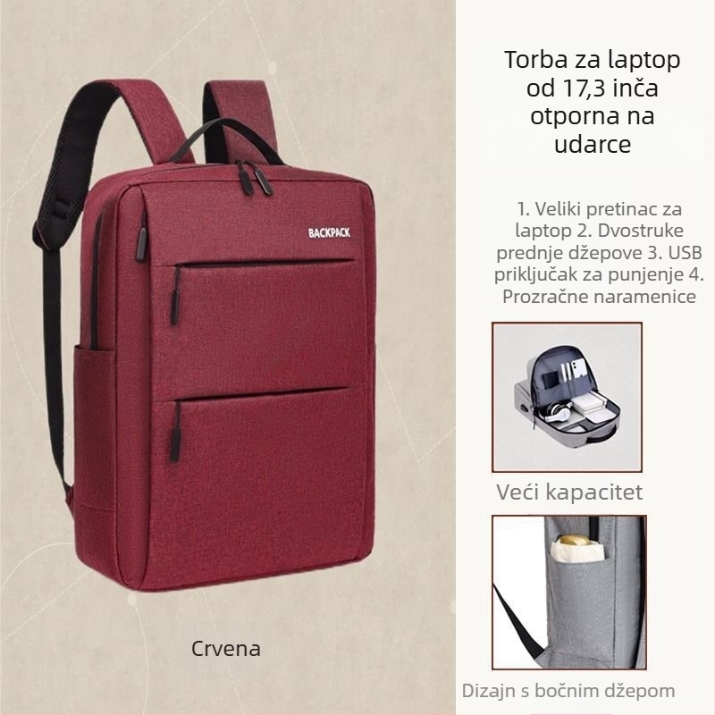 Laptop ranac - PU materijal, podstava od Oxford tkanine, proljeće 2025 izdanje, za muškarce