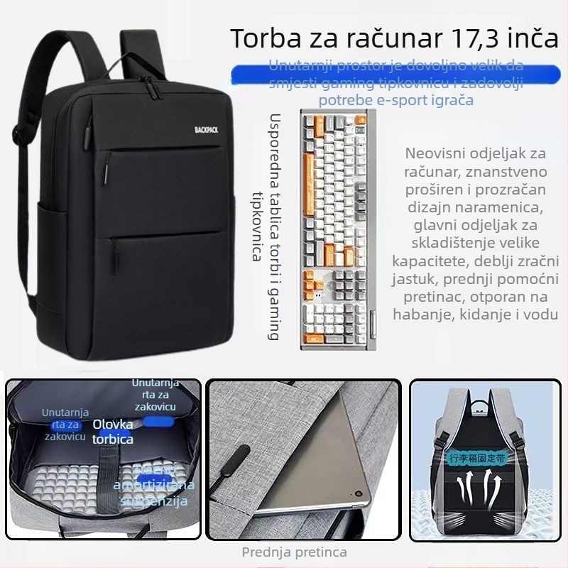 Laptop ranac - PU materijal, podstava od Oxford tkanine, proljeće 2025 izdanje, za muškarce