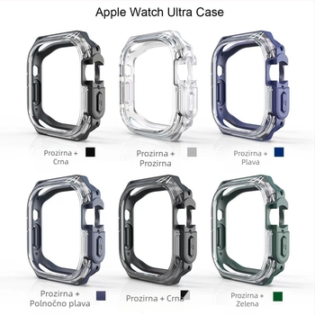 Prozirni dvobojni zaštitni kućište za Apple Watch Ultra 49 mm