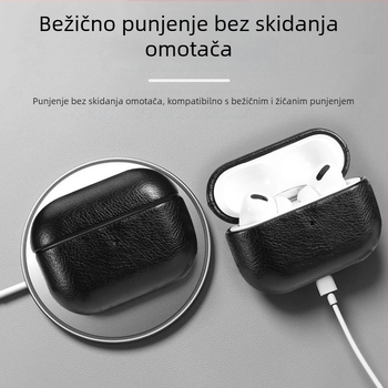 Zaštitno kućište za AirPods Pro 2/3/4 Gen, umjetna koža, ručna izrada, prenosivo