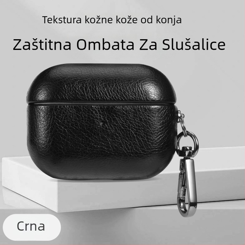 Zaštitno kućište za AirPods Pro 2/3/4 Gen, umjetna koža, ručna izrada, prenosivo