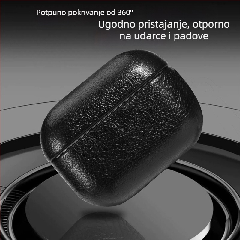 Zaštitno kućište za AirPods Pro 2/3/4 Gen, umjetna koža, ručna izrada, prenosivo