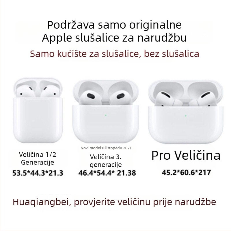 Kutija za slušalice – pliš tekstura, graviranje, kompatibilno s Apple i drugim modelima, Kod proizvoda 420393172584