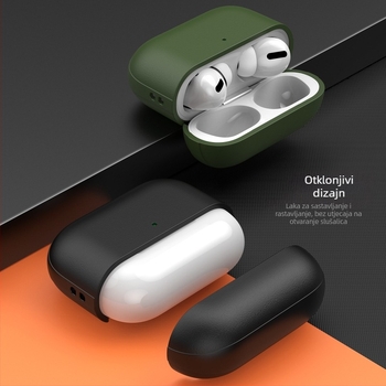 AirPods TPU kućište s kožnom teksturom – mekano kućište, univerzalno, injekcijsko oblikovanje, prilagodljivo, otpornost na pad, otpornost na gubitak