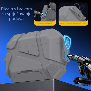 Kućište za AirPods sa stalkom, TPU materijal, višenamjensko i prijenosno, kompatibilno s AirPods serijom