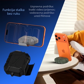 Kućište za AirPods sa stalkom, TPU materijal, višenamjensko i prijenosno, kompatibilno s AirPods serijom