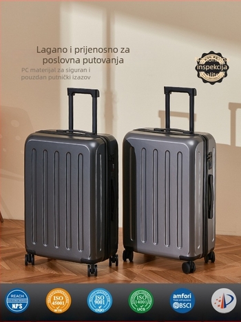 Putni kovčeg s univerzalnim kotačićima, ABS+PC materijal, vodootporan, otvaranje zatvaračem, model 903