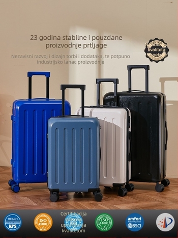 Putni kovčeg s univerzalnim kotačićima, ABS+PC materijal, vodootporan, otvaranje zatvaračem, model 903