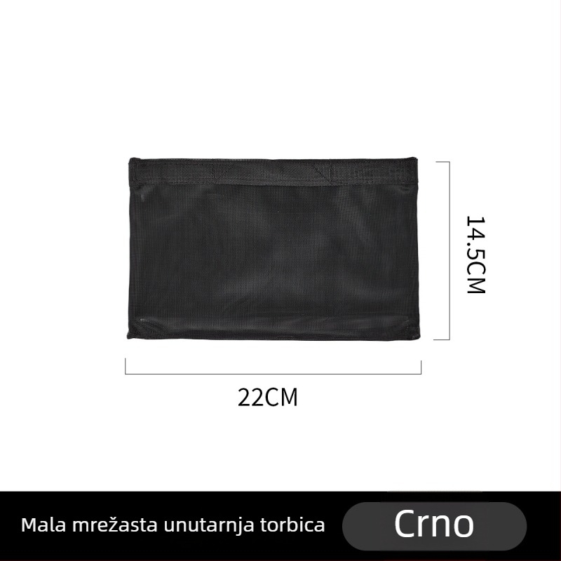 Unutarnja torbica za torbu – mrežasti materijal, funkcija skladištenja, unutarnji liner torbe, moderni minimalistički stil