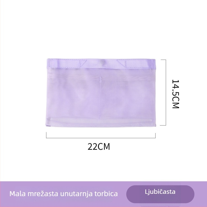 Unutarnja torbica za torbu – mrežasti materijal, funkcija skladištenja, unutarnji liner torbe, moderni minimalistički stil